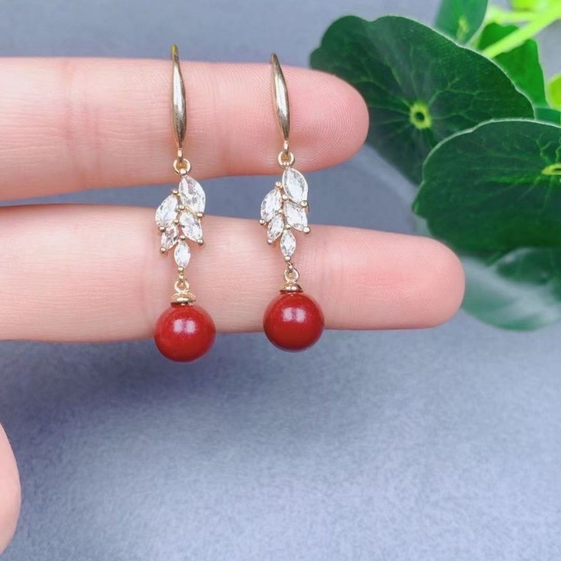 Bông tai dát hạt tròn Cinnabar, Bông tai thời trang cổ điển