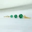 Bông tai hạt tròn mã não Chrysoprase tự nhiên - Phong cách độc đáo và thanh lịch