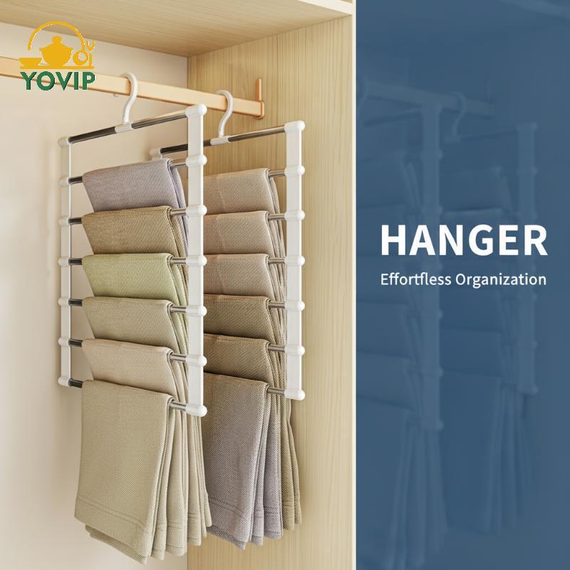 YOVIP Nhiều Tầng 5 Lớp Quần Móc Treo Có Thể Gập Lại Tiết Kiệm Không Gian Tủ Quần Áo Tổ Chức Cho Gia Đình Tủ Quần Áo Lưu Trữ VN