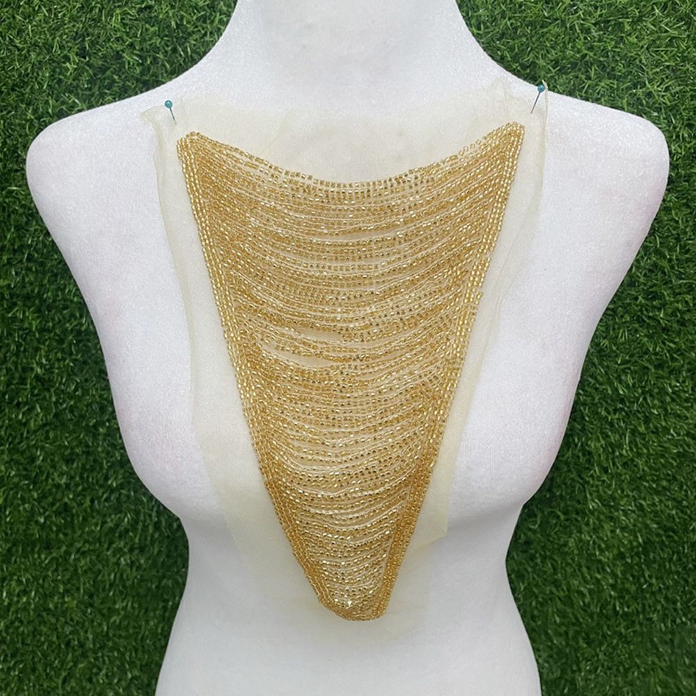 TRACEILLOIAN Táo Đính Hạt Thêu Thủ Công Handmade, May Trên Cổ Áo, Dự Án DIY, Thời Trang Retro