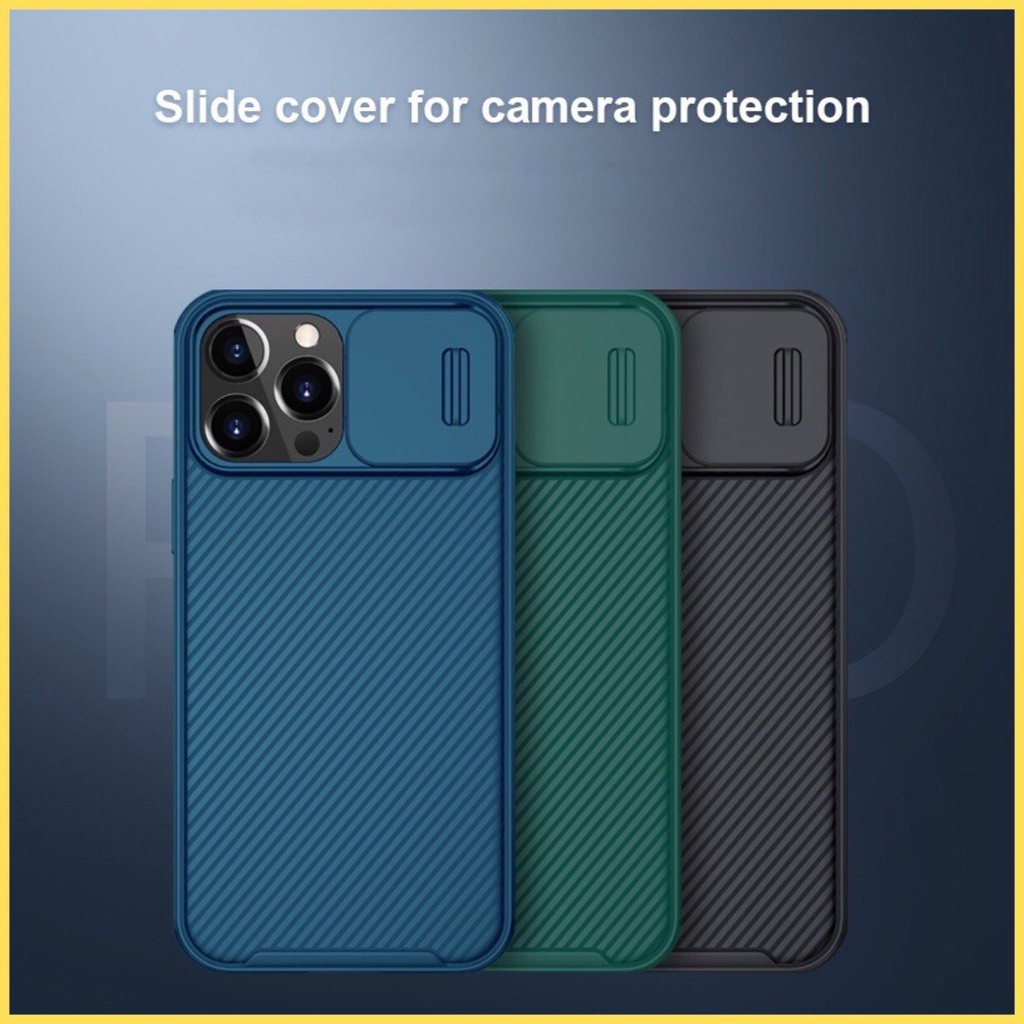 [Chính Hãng] Ốp Lưng Nillkin CamShield Pro iPhone 16/15/14/13/12 Series - Nắp Trượt Bảo Vệ Camera, Chống Sốc Toàn Diện
