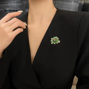Jen Trâm Cài Hoa Phong Cách Trung Quốc - Tráng Men Và Kim Cương Giả Lấp Lánh Cho Áo Khoác Và Túi Xách
