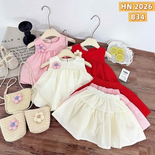 10-30kg Set áo bí hoa mix chân váy HN