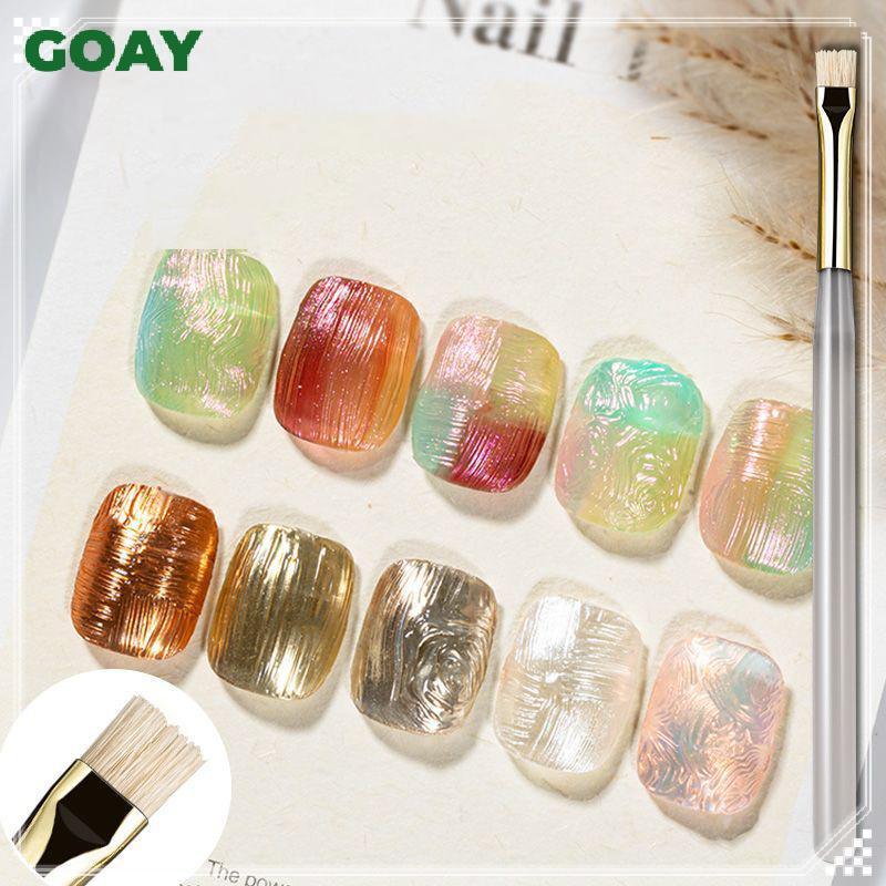 GOAY Móng Tay Nghệ Thuật Bàn Chải Đa Năng Sọc Lót Bàn Chải Mô Hình Nước Ripple DIY Thiết Kế Lông Cứng Bàn Chải Móng Tay Nghệ Thuật Dụng Cụ VN