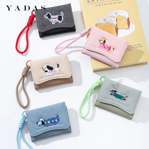 Ins Dachshund Ví đựng thẻ đơn giản dễ thương Hàn Quốc Ví dây buộc nữ đa chức năng