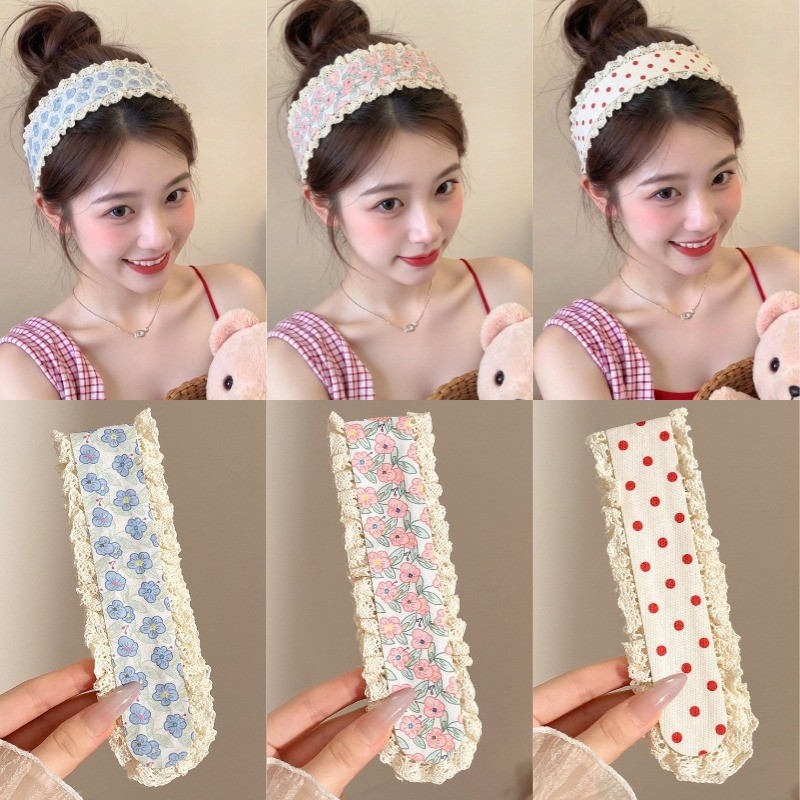 【Phụ Kiện Tóc】Băng Đô Miếng Dán Tóc Velcro Magic Dán Hoa Dễ Thương Thời Trang Hàn Quốc