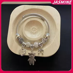 Vòng tay và dây chuyền Jasmine quyến rũ, có thể điều chỉnh, DIY trang sức làm quà tặng
