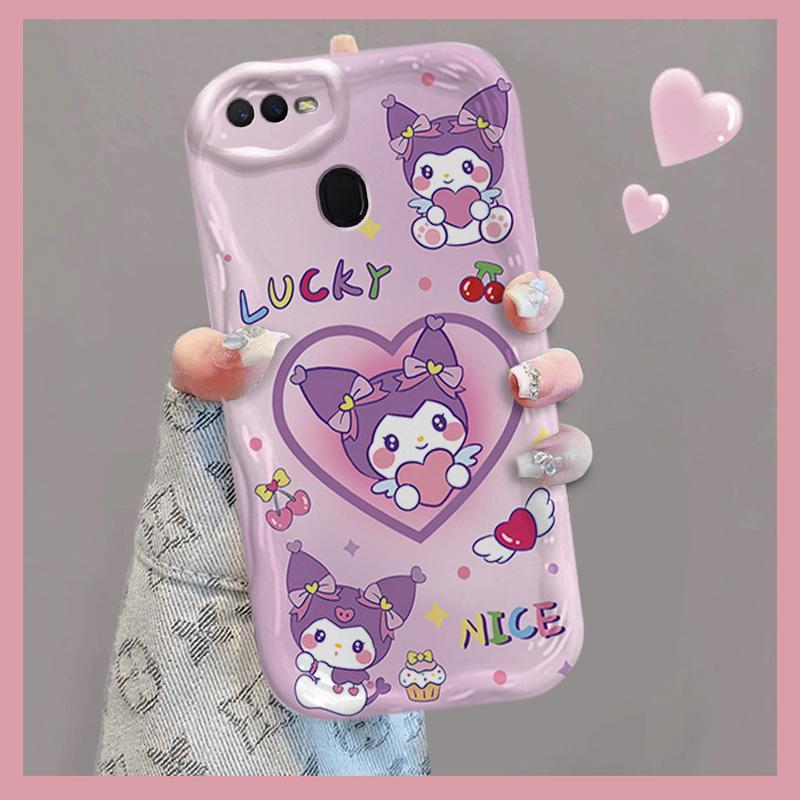 Vỏ Silicon Hoạt Hình Cho OPPO A5S A7 A12 F9 F9 Pro 3D Phụ Kiện TPU Mềm Sanrio Kuromi Cặp Đôi My Melody Vỏ Điện Thoại Chống Sốc
