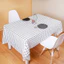 XYLJJ14 Nhựa PVC Chống Thấm Nước Chống Dầu Khăn Trải Bàn 60 * 60 Vuông Không Rửa Viền Viền Viền Viền Khăn Trải Bàn Kẻ Sọc Hộ Gia Đình Bắc Âu