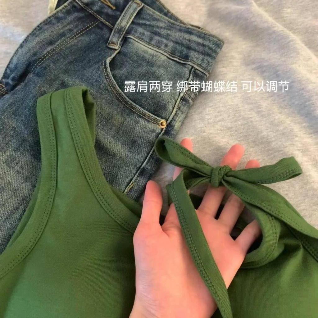 Áo yếm Uniti White Green Thái Lan kèm miếng đệm ngực - Thiết kế độc đáo, thời trang