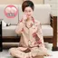 Shop 5A Bộ Đồ Ngủ Một Mảnh Kháng Khuẩn Có Miếng Lót Ngực Nữ Xuân Thu Đông Cotton Nguyên Chất Quần Dài Tay Thường Ngày Phiên Bản Hàn Quốc Có Thể Mặc Bên Ngoài