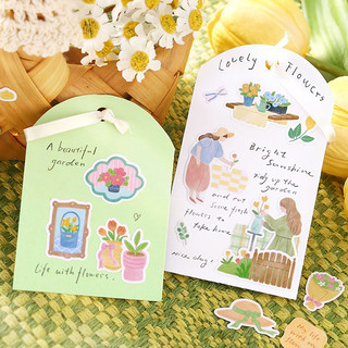 ENWEI 1 Cái [Manman Daily Series] Thời gian nướng bánh Sunny Greenhouse Giấy đặc biệt Tạp chí Nhãn dán cảnh trang trí