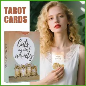 Bộ bài Tarot dành cho người mới bắt đầu Bộ bài bói toán may mắn Bộ bài 50 miếng Trò chơi bảng bói toán số phận cho wipqsvn