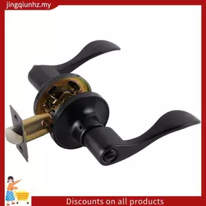 Đòn bẩy cửa có thể đảo ngược Tay nắm cửa nội thất màu đen mờ Phong cách sóng truyền thống Đòn bẩy cửa đảo ngược cho phòng ngủ, phòng tắm, tủ quần áo