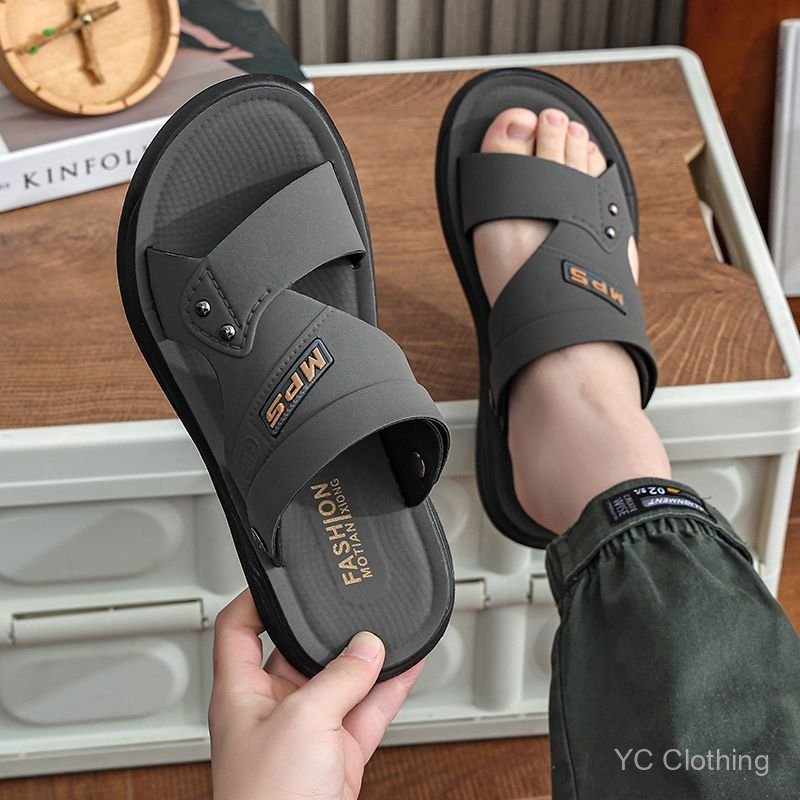Giày Sandal Rỗng Chữ Màu Trơn Đế Chống Thấm Nước Chống Trơn Trượt Giày Đi Biển Mùa Hè
