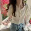 Áo sơ mi nữ ngắn tay eo cao phong cách Hàn Quốc, thiết kế mùa hè