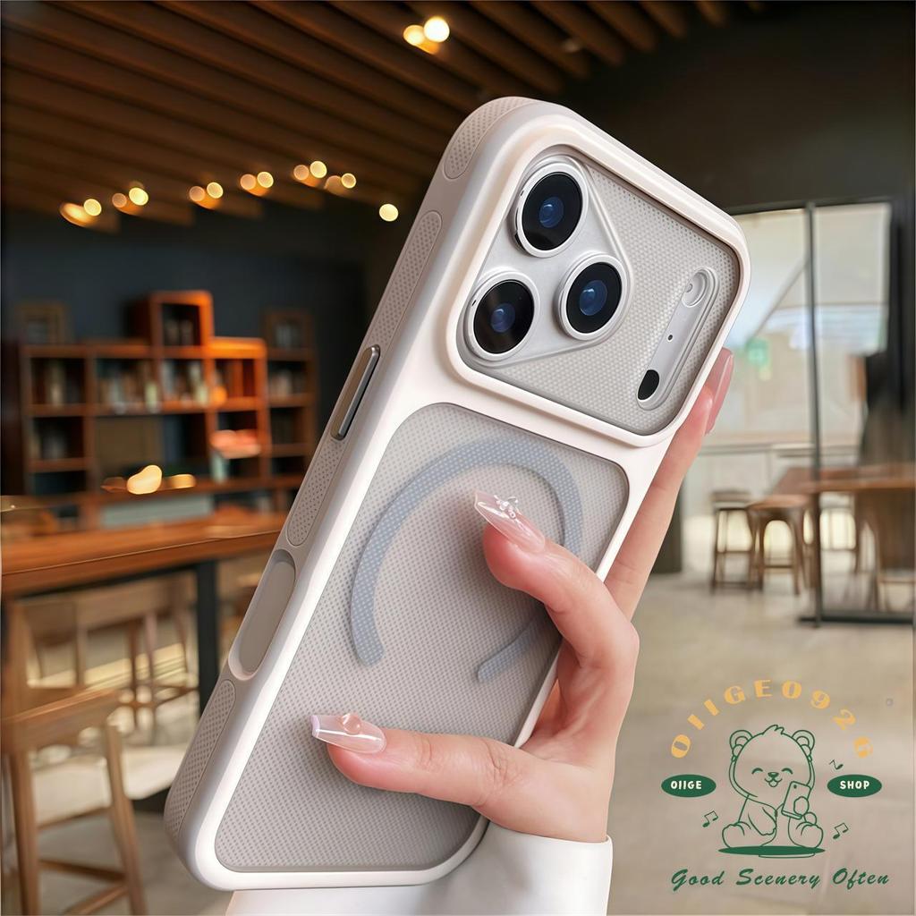 【 Ốp lưng iPhone17 】 Túi khí điểm sóng da cảm giác thu hút từ tính Vỏ điện thoại iphone17 Pro Max 16 15 14 13 12 cho vỏ iPhone Vỏ mềm silicon TPU chống sốc