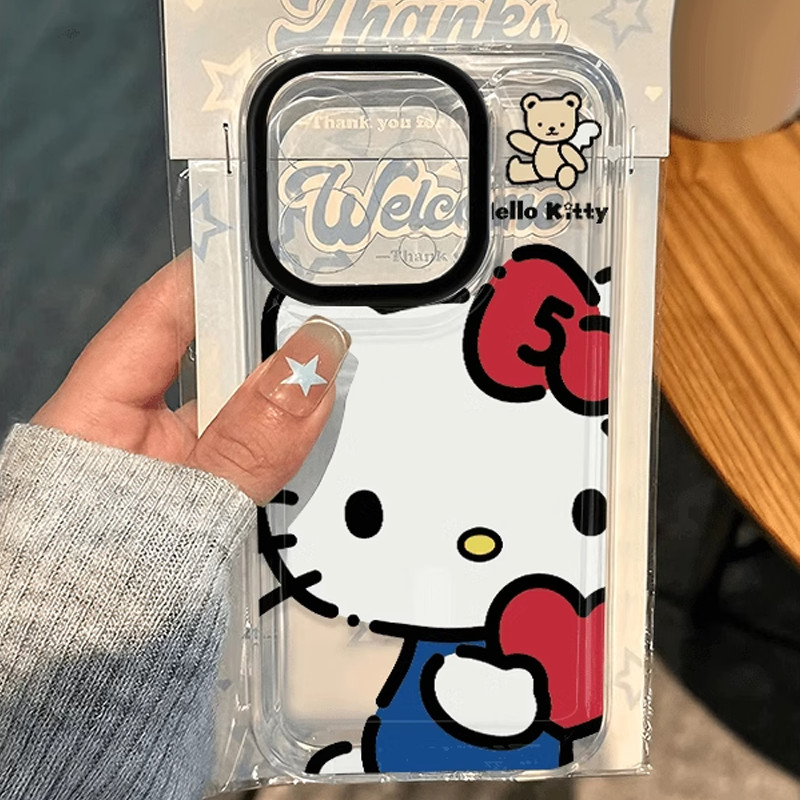 Ốp lưng Hello Cat iPhone họa tiết trong suốt tinh tế IP 7/8/X/XS/11/12/13/14/15/16/17/Plus/Pro/Max/Air