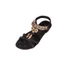 2026 Giày Sandal Bohemian Nữ Khóa Gỗ Kim Cương Giả Chiều Gió Phẳng Mũi Tròn Mở Mũi Sandal Đi Biển NK5E
