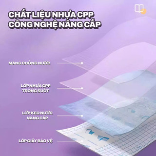 Bọc Sách Vở Decal Chống Nước Dễ Bọc, Trong Suốt 3 Kích Cỡ Lớn Vừa Nhỏ Cho Mọi Loại Vở