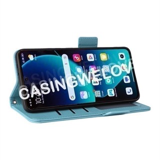 Vỏ Cho Realme C100i C100 C100X 4G 5G 2026 Sang Trọng Lật Da Bên Khóa Ốp Lưng Điện Thoại Khe Cắm Thẻ Giá Đỡ Vỏ Điện Thoại Chống Sốc