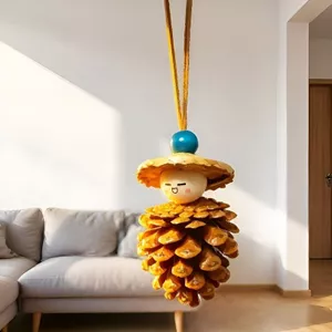 Stormy Mũ Rơm Nhân Vật Phản Diện Hạt Vỏ Chuông Gió Túi Treo Dễ Thương Hoạt Hình Xoăn Móc Khóa DIY Handmade Ngộ nghĩnh Phụ Kiện 4.18
