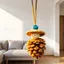 Stormy Mũ Rơm Nhân Vật Phản Diện Hạt Vỏ Chuông Gió Túi Treo Dễ Thương Hoạt Hình Xoăn Móc Khóa DIY Handmade Ngộ nghĩnh Phụ Kiện 4.18