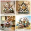 Phục Sinh Hai Thỏ Trứng Phục Sinh Nhà Hoa 2D Acrylic Để Bàn Trang Trí Ngày Lễ Không Khí Trang Trí
