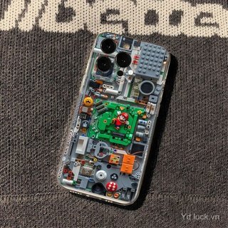 Khối xây dựng giống như trẻ em Vỏ bảo vệ trong suốt sáng tạo đơn giản Thích hợp cho iPhone 17promax / 16promax / 13 / 15pro / 12plus / 14 / 11pro / 14pro / 16plus / 15 / 17 / 14 Vỏ điện thoại chống va đập