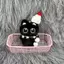 Móc khóa mèo sang trọng Giáng sinh hoạt hình Bapa treo trang trí Kawaii Túi đồ chơi búp bê nhồi bông mềm Mặt dây chuyền Quà tặng cặp đôi [mới]