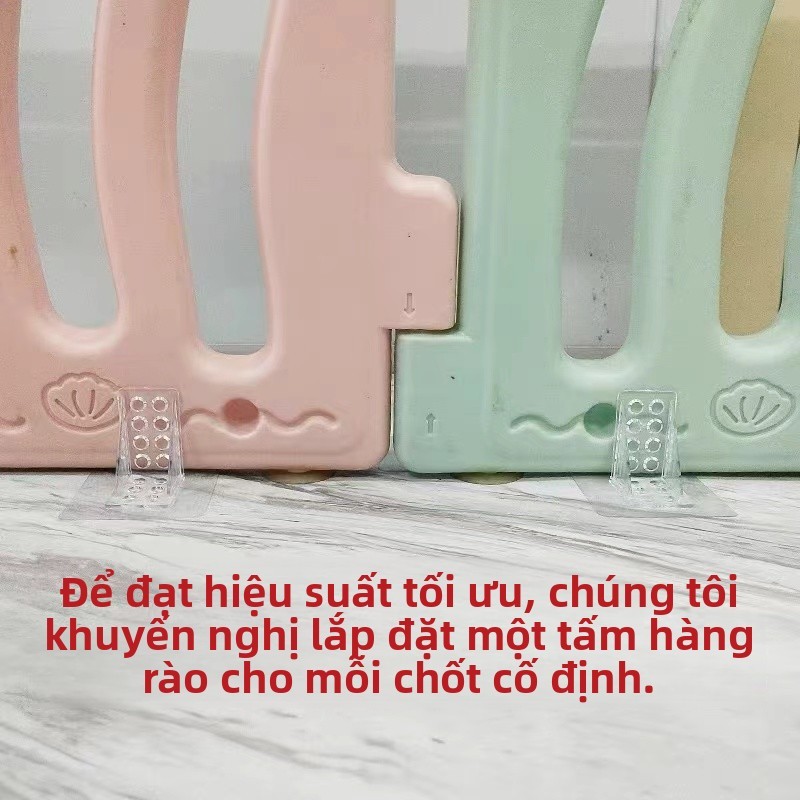 Bé Trẻ Em Chơi Hàng Rào Chống Trơn Trượt Khóa Cố Định Sàn Bé Chống Trơn Trượt Cốc Hút Thảm Chống Đánh Dấu Miếng Dán Khóa Phụ Kiện MHK5