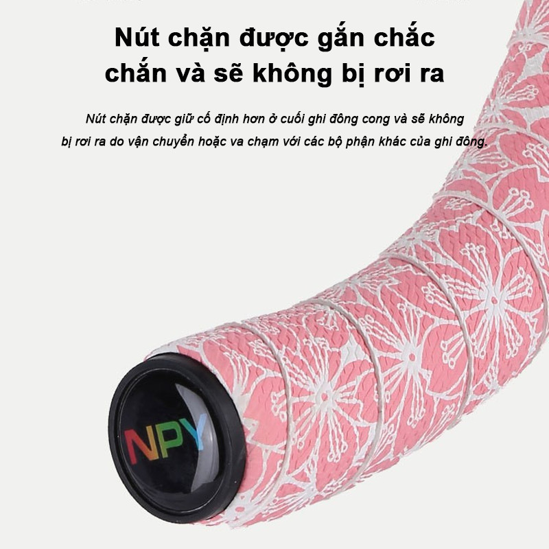 Dây Quấn Tay Cầm Xe Đạp Chống Trượt - Họa Tiết Hoa, Thấm Mồ Hôi, Êm Tay, Bền Đẹp & Nhiều Màu