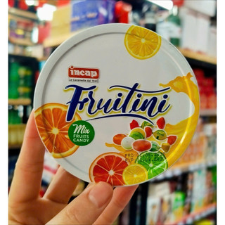 Kẹo Trái Cây Incap Fruitini Hộp Tròn 100g, Kẹo Nhập khẩu Ý Cao Cấp, Phù Hợp Làm Giỏ Quà Tết