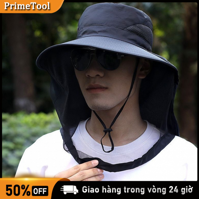 Mũ bảo hộ lao động - Chống nắng côn trùng, Mũ chống nắng, chống muỗi / lưới chống ong, mũ bắt ong, Có Lưới Chống Muỗi
