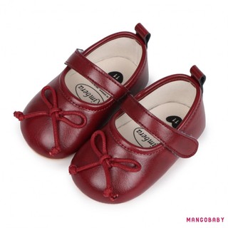 MG-Baby Girl Da PU Đế Bằng Giày Nơ Walker Cũi Giày Cho Tiệc Lễ Hội Tắm Cho Bé