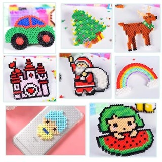 Bộ NOOKSTORY Perler Hama thủ công 2,6mm 24 màu cao cấp, hộp dụng cụ DIY làm câu đố giáo dục
