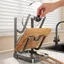 Giá để đồ nắp nồi nhà bếp YUUKII, Giá sắp xếp nắp nồi thẳng đứng thiết kế chữ U, Dễ dàng làm sạch Tiết kiệm không gian với khay nhỏ giọt Mặt bàn Giá đỡ nắp nồi Đồ dùng nhà bếp