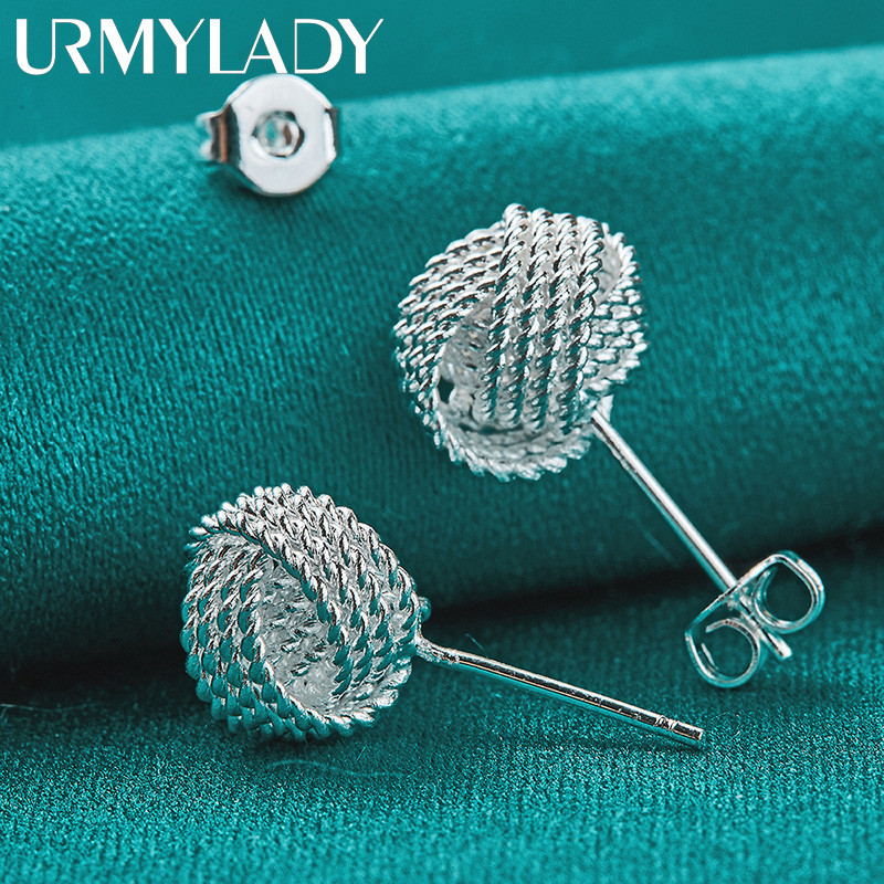 URMYLADY Thắt lưng và bông tai bạc 925 cho nữ, phù hợp cưới hỏi