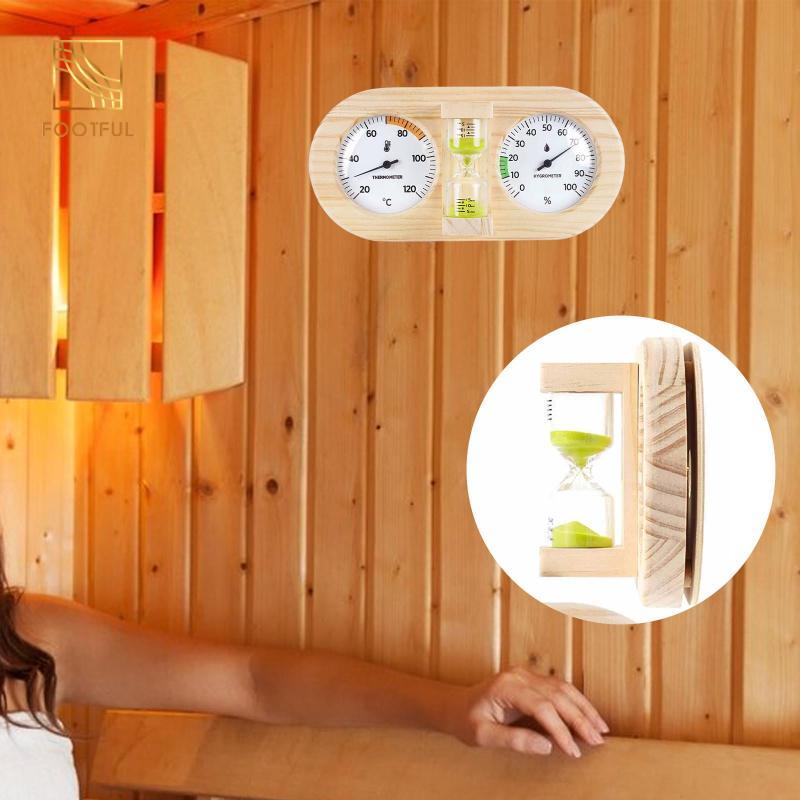 Nhiệt kế xông hơi, máy đo độ ẩm và nhiệt độ 3-in-1 cho spa, nhà kính, phòng tập gym và phòng tắm.