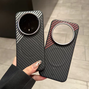Ốp Điện Thoại Da Nam Châm Họa Tiết Sợi Carbon Sang Trọng N52 Cho Honor Magic 8 Pro Magic 7 Pro / Cảm Ứng Thoải Mái Chống Sốc Honor Cover