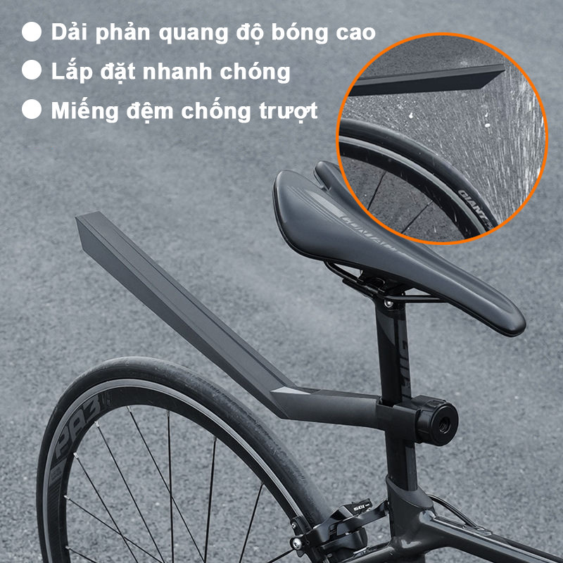 Dè chắn bùn xe đạp lắp phía sau chống bụi dễ lắp đặt phù hợp xe đạp đường núi dè chắn bùn xe đạp