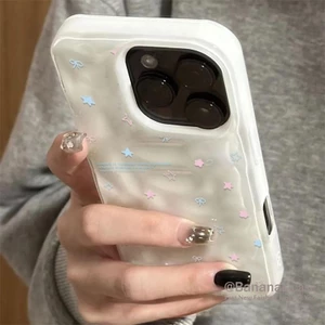 Dễ Thương Đơn Giản Nhiều Màu Sắc Ngôi Sao Nơ Ốp Lưng Điện Thoại iPhone 17 16 15 14 13 12 11 Pro Max X Xr Xs Max 7 8 Plus