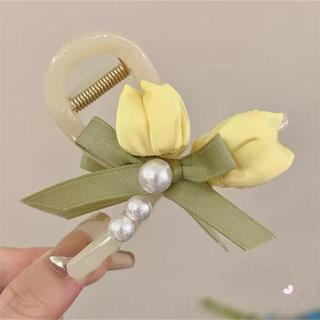 Kẹp cá mập tulip cho nữ, phù hợp nửa updo tóc, có răng chống trơn trượt, phụ kiện tóc mùa hè