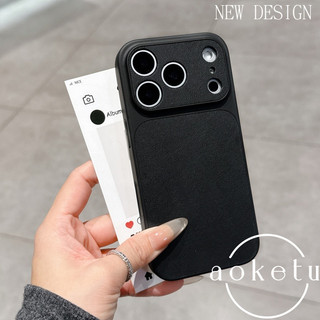 Ốp điện thoại da trơn cửa sổ lớn tức thì sang trọng phù hợp cho iPhone 13 14 15 16 17 Pro max da doanh nhân mờ bao gồm tất cả vỏ chống rơi