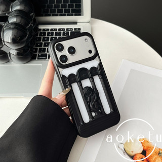 Roman pillar angel hollow out Xịt mờ ba chiều sáng tạo thích hợp cho iPhone 17 / 16 / 15 / 14 / 13 / 12promax bọc tay silicon chống rơi