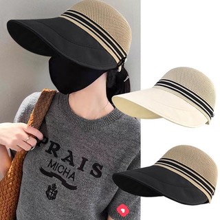 Mũ chống nắng vành rộng cổ điển có giá đỡ mặt nạ tích hợp Thiết kế dệt kim thoáng khí cho du lịch