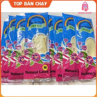 Bịch 10 đôi găng tay cao su Sắc Cầu Vồng 32cm size M, găng tay rửa bát, rửa chén