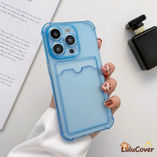 Ốp Thẻ Trong Suốt Cho OPPO A57 A57S A57E A77 A77S A36 A96 A76 A15S A15 A55 A74 A94 A54 Ốp điện thoại Có Khe Cắm Thẻ Nhiều Màu Đựng Thẻ Vỏ Mềm Ốp điện thoại Ốp điện thoại