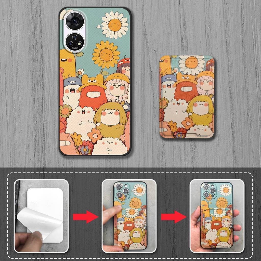 Ốp lưng mềm cho điện thoại ZTE A303ZT, khe cắm thẻ, họa tiết graffiti hoạt hình, bền, dễ thương, bảo vệ toàn diện