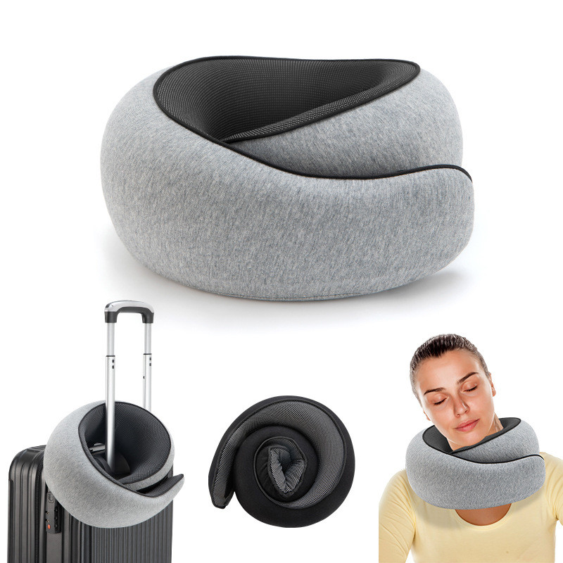 Gối Kê Cổ Chữ U Cao Su Non Công Thái Học 360° - Thiết Kế Ôm Sát, Dùng Khi Ngủ Trên Máy Bay, Tại Văn Phòng